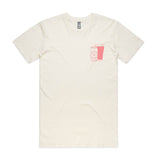 The Peacock Inn - Natural T-Shirt with pink beer image