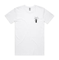 The Peacock Inn - White T-Shirt with black palm image